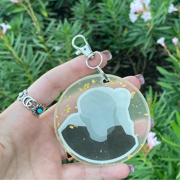 Mac Miller Black & White Circles Album Artwork Cartoon Keychain Bag Charm - Picture 6 of 9